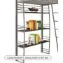 DHP Studio Loft Bunk Bed Over Desk and Bookcase with Metal Frame - Twin (Gray) DHP Studio Loft Bunk Bed Over Desk and Bookcase with Metal Frame - Twin (Gray)