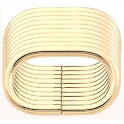 BIKICOCO 1-1/4 Metal Oval Ring Buckle Loops Non Welded for Leather Purse Bags Handbag Straps, Light Gold - Pack of 10