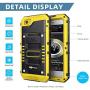 Mitywah Waterproof Case for iPhone 6 Plus, iPhone 6s Plus Heavy Duty Military Armor Metal Case, Complete Protective Strong Shockproof Dustproof Rugged Thick Case for iPhone 6 Plus/ 6s Plus, Yellow