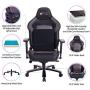FANTASYLAB Big and Tall Gaming Chair, Memory Foam, Computer Game Chair, 4D Arm, 400lb Metal Base, Reclines Ergonomic High-Back Racing Desk Office Chair