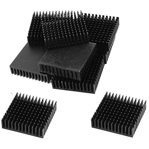 Nxtop 12 Pcs Aluminium 40 x 40 x 11mm Square Heatsink Cooling Cooler Fin Black