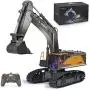 Remote Control Excavator Toy 1/14 Scale RC Excavator, 22 Channel Upgrade Full Functional Construction Vehicles Rechargeable RC Truck with Metal Shovel and Lights Sounds (1592-black) Remote Control Excavator Toy 1/14 Scale RC Excavator, 22 Channel Upgrade Full Functional Construction Vehicles Rechargeable RC Truck with Metal Shovel and Lights Sounds (1592-black)