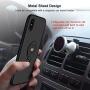 DESOF iPhone X Case, iPhone 10 Case with Ring Holder Kickstand, 360°Adjustable Ring Grip Stand Work with Magnetic Car Mount Anti-Fingerprint Slim Cover for Apple iPhone X (2017) 5.8 inch - Black