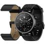 Moto 360 3rd Gen 2020 - Wear OS by Google - The Luxury Stainless Steel Smartwatch with Included Genuine Leather and High-Impact Sports Bands - Phantom Black