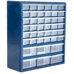 Stalwart - ARP11 Deluxe 42 Drawer Compartment Storage Box, Blue, 10 Targets