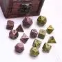 Jovitec 14 Pieces Metal Solid Zinc Alloy Game D&D Dices Set Durable Polyhedral Dice with Printed Numbers and Velvet Storage Bags for Game, Dungeons and Dragons, RPG, Math Teaching (C) Jovitec 14 Pieces Metal Solid Zinc Alloy Game D&D Dices Set Durable Polyhedral Dice with Printed Numbers and Velvet Storage Bags for Game, Dungeons and Dragons, RPG, Math Teaching (C)