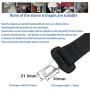 Belt Clip Certified Universal Auto Metal Belt Buckle for Cars Most (Width 7/8 inch Metal Tongue) Black 2- pack