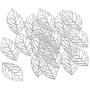 Baosity 30 Pieces Hollowed Leaf Shape Bail Charms for Earring Drops DIY Crafts Accessory Jewelry Making Findings Crafts Ornaments Metal - Silver