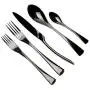 JANKNG 20-Piece 18/10 Stainless Steel Flatware Set Mirror Polishing Black, Serive for 4 JANKNG 20-Piece 18/10 Stainless Steel Flatware Set Mirror Polishing Black, Serive for 4