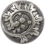 Bezelry 12 Pieces Fern Crozier Metal Shank Buttons. 15mm (19/32 inch) (Gray Silver)