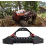 Zouminy RC Car Metal Front Bumper with 2 LED Lights for Traxxas T RX-4 1/10 Scale Crawler (Black)