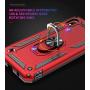 TJS Phone Case Compatible with Samsung Galaxy A10E 5.8'' (Not Fit Galaxy A10/M10), with [Full Coverage Tempered Glass Screen Protector] Resistant Defender Metal Ring Magnetic Support Cover (Blue)