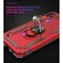 TJS Phone Case Compatible with Samsung Galaxy A10E 5.8'' (Not Fit Galaxy A10/M10), with [Full Coverage Tempered Glass Screen Protector] Resistant Defender Metal Ring Magnetic Support Cover (Blue)