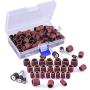AUSTOR 132 Pieces Sanding Drum Set with Free Box Including 120 Pieces Drum Sander Sanding Sleeves and 12 Pieces Drum Mandrels for Dremel Rotary Tool