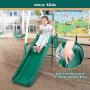 MaxKare Metal Swing Set for Backyard with Slides Baby Medium and Large Playground Swing Set Suitable for Kids Toddlers Porch Backyard 2 in 1 Game Set Outdoor and Indoor