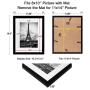 upsimples 11x14 Picture Frame Set of 5,Display Pictures 8x10 with Mat or 11x14 Without Mat,Wall Gallery Photo Frames,Black