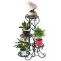 Plant Stand Metal Flower Holder Racks with 4 Tier Garden Decoration Display Wrought Iron 4 Layers Planter Rack Shelf Organizer for Indoor Outdoor, Black Plant Stand Metal Flower Holder Racks with 4 Tier Garden Decoration Display Wrought Iron 4 Layers Planter Rack Shelf Organizer for Indoor Outdoor, Black