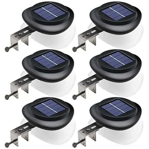 DBF Solar Gutter Lights Upgraded 9 LED Outdoor Waterproof Fence Lights Dark Sensing Auto On/Off Solar Landscape Lights for Eaves Garden Deck Yard Pathway, (100LM-Cool White) DBF Solar Gutter Lights Upgraded 9 LED Outdoor Waterproof Fence Lights Dark Sensing Auto On/Off Solar Landscape Lights for Eaves Garden Deck Yard Pathway, (100LM-Cool White)