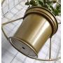 RISEON Boho Gold Metal Plant Hanger,Metal Round Hanging Planter, Modern Planter, Mid Century Plant Holder, Minimalist Planter for Indoor Outdoor Home Decor