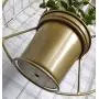 RISEON Boho Gold Metal Plant Hanger,Metal Round Hanging Planter, Modern Planter, Mid Century Plant Holder, Minimalist Planter for Indoor Outdoor Home Decor