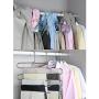 DOIOWN Pants Hangers S-Shape Stainless Steel Clothes Hangers Space Saving Hangers Closet Organizer for Pants Jeans Scarf(5 Layers,10Pcs)