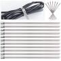 Keadic 30Pcs 5.9 Inches 304 Stainless Steel Zip Ties Exhaust Wrap Coated Locking, Metal Cable Zip Ties for Computer Wire Harness, Automotive Parts and more