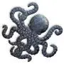 Octopus Metal Wall Art, Sea Life Ocean Decor, Beach Themed Artwork, Decorative Figurines 14 in. x 15 in.