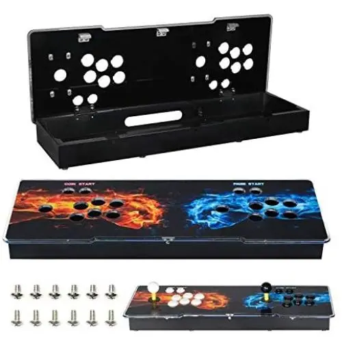 TAPDRA DIY Acrylic Panel and Metal Arcade Case kit for 2 Player 2P Joysticks Replacement Arcade Game Machine Cabinet Controller Arcade Stick Empty Box