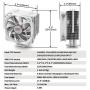 DEEPCOOL GAMMAXX 400WH CPU Air Cooler with 4 Heatpipes, 120mm PWM Fan and White LED for Intel/AMD CPU, AM4 Compatible