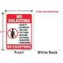 No Soliciting Sign for House, No Exception Metal Reflective Warning Sign 2 Pack, Sturdy 10 X 7 Rust Free .040 Aluminum Sign Indoor & Outdoor Use for Business, UV Protected & Waterproof, Easy to Mount No Soliciting Sign for House, No Exception Metal Reflective Warning Sign 2 Pack, Sturdy 10 X 7 Rust Free .040 Aluminum Sign Indoor & Outdoor Use for Business, UV Protected & Waterproof, Easy to Mount