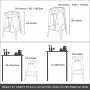 Devoko Metal Bar Stools 24'' Indoor Outdoor Stackable Barstools Modern Style Industrial Vintage Counter Bar Stools Set of 4 (Gun) Devoko Metal Bar Stools 24'' Indoor Outdoor Stackable Barstools Modern Style Industrial Vintage Counter Bar Stools Set of 4 (Gun)