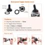 Rustark 5 pcs Heavy Duty 2 Pin ON/Off 15A 250V 20A 125V Rocker Toggle Switch with 5 pcs Rubber Waterproof Boot Cover, 10 pcs 12v LED Metal Indicator Dash Light Auto Accessories for Car Truck Boat