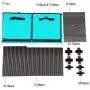 Function Home 6 Drawer Storage Organizer, Fabric Chest Cabinet, 3 Tier Metal Shelves with 6 Non-Woven Collapsible Bins, Organizer Tower Unit for Storing Clothing Documents Books Towels in Turquoise