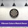 Viper by GLD Products Shot King Regulation Bristle Steel Tip Dartboard Set with Staple-Free Bullseye, Galvanized Metal Radial Spider Wire; High-Grade Compressed Sisal Board with Rotating Number Ring, Includes 6 Darts, Black, 17.75 inch