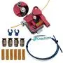 Authentic F1rst Layer Upgraded Dual Gear All Metal Extruder for Ender 3 / Pro/Ender 5 / Pro and All CR Series Printers with 1M Capricorn PTFE Tubing, Premium Bed Springs and Quality PC4-M10 Fittings