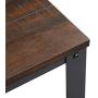 VASAGLE Coffee Table with Steel Frame and Mesh Storage Shelf, 41. 8 x 23. 7 x 17. 7 inches, Rustic Dark Brown