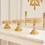 Weharnar -12 inch Cake Stand Two Usage Round Metal Cake Stands Dessert Display Cupcake Stands with Multiple Free Combination Styles for Baby Shower, Wedding Birthday Party Celebration (Gold) Weharnar -12 inch Cake Stand Two Usage Round Metal Cake Stands Dessert Display Cupcake Stands with Multiple Free Combination Styles for Baby Shower, Wedding Birthday Party Celebration (Gold)