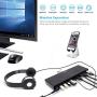 MediaGear USB C Docking Station w/ 45W Laptop Power Delivery: Dual HDMI+DisplayPort, USB 3.0/2.0, Ethernet, Audio/Mic Jack, Bundle: 65W AC Adapter, C-C Cable, C-A Dongle for Mac & Windows OS