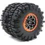 4pcs RC Crawler 2.2 Mud Slingers Tires Tyres OD 124mm & Aluminum 2.2 Beadlock Wheels Rims