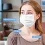 White Face Masks, Disposable Mask for Face Anti Dust Pollen, Daily Protection Mask with Filter Layer and Knitted Earloops White Masks (Pack of 50)