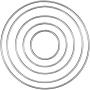Onwon 10 Pieces Metal Ring Metal Hoops Metal Macrame Rings for Dream Catcher, Macrame Projects, Wreaths and Crafts, 5 Different Sizes - 2/3 / 4/5 / 6 Inches,Silver