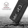 TJS Phone Case Compatible with LG Aristo 4,Aristo 4 Plus +,Escape Plus,K30 2019,Arena 2,X2 2019,Tribute Royal, [Full Coverage Tempered Glass Screen Protector] Metal Ring Magnetic Support (Black)