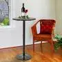 HOMCOM 42'' H Rustic Industrial Metal Elm Wood Top Bar Height Standing Pub Table HOMCOM 42'' H Rustic Industrial Metal Elm Wood Top Bar Height Standing Pub Table