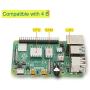 16 Pcs Raspberry Pi 4 Heatsink, MazerPi Raspberry Pi Heatsink Set Aluminum Heatsink with 3M 8810 Thermal Pad Heatsink for Raspberry Pi 4 Model B/ 3B+/ 3B/ 2B (Silver)