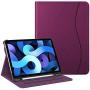 Fintie Case for iPad Air 4 10.9 Inch 2020 with Pencil Holder, Multi-Angle Viewing Cover [Supports Pencil 2nd Gen Charging] with Pocket, Auto Sleep/Wake for iPad Air 4th Generation, Purple