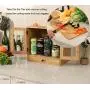 TQVAI Bamboo 2 Tier Bread Box with Clear Window and Cutlery Tray Double Layer Bread Storage Kitchen Countertop Bread Holder - Assembly Required, Original