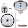 DG64-00473A Burner Dial Knob (Upgrade&Durable) with Metal Ring for Samsung Range Oven Replaces DG64-00347A,AP5917439, PS9606608