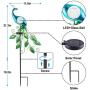 CHINLY Garden Decorations Outdoor, Metal Peacock Decor Solar Garden Lights Stake Waterproof for Patio Yard Pathway (Crystal Lampshade)