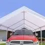 10 x 20 ft Upgraded Heavy Duty Carport Portable Car Canopy Garage Tent Boat Shelter with Reinforced Triangular Beams and 4 Weight Bags