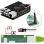 Pi 4 Case, Raspberry Pi 4 Armor Case Metal Case with Dual Fan Aluminium Alloy, Raspberry Pi 4 Fan, Pi 4 Heatsink for Raspberry Pi 4 Model/Pi 4B Pi 4 Case, Raspberry Pi 4 Armor Case Metal Case with Dual Fan Aluminium Alloy, Raspberry Pi 4 Fan, Pi 4 Heatsink for Raspberry Pi 4 Model/Pi 4B